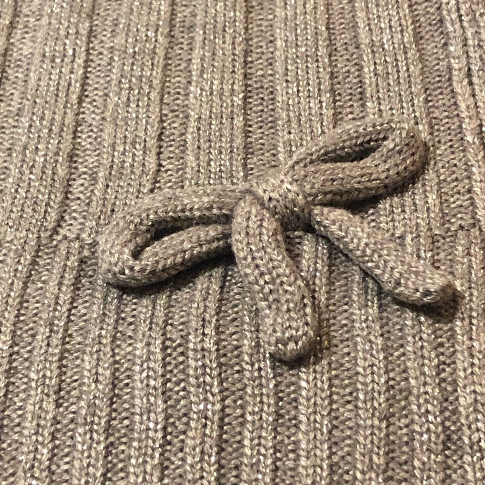 Kate Spade Silver Ribbed Knit Sweater